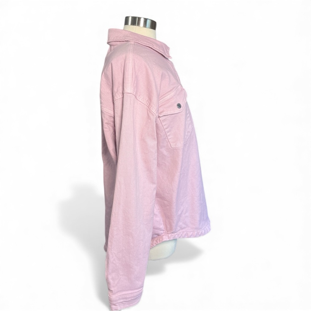 Falls Creek Snap Button Cotton Oversized Denim Jacket size XL - Picture 3 of 7